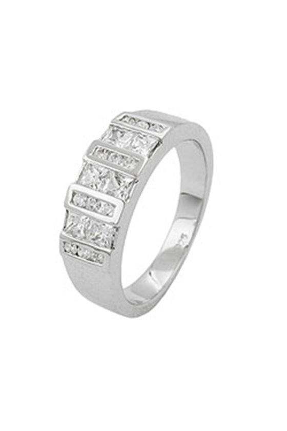 RING BARS ZIRCONIAS SILVER 925