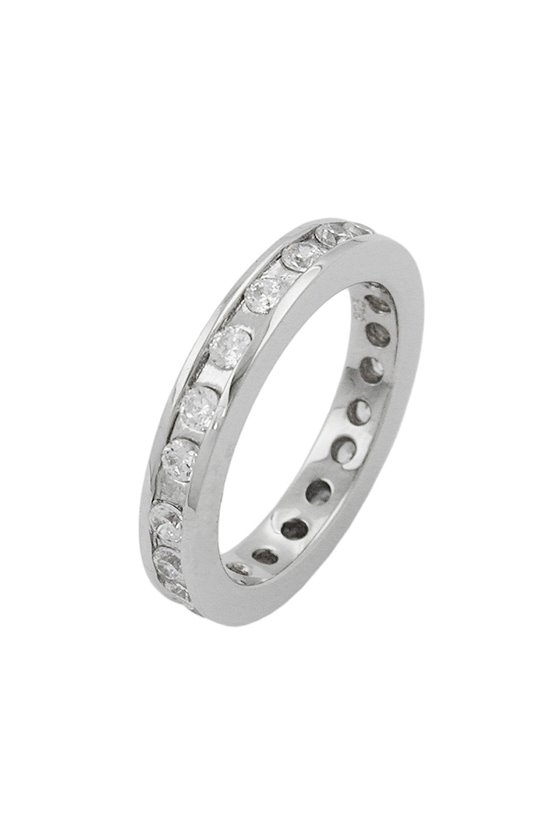 RING CONTINUOS ZIRCONIA CRYSTALS SILVER 925