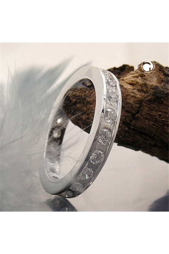RING CONTINUOS ZIRCONIA CRYSTALS SILVER 925