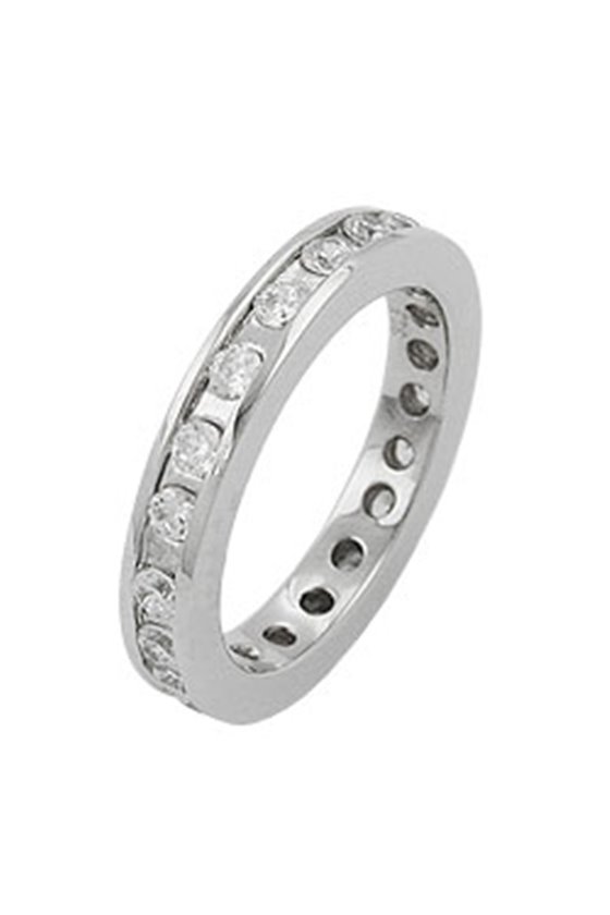 RING CONTINUOS ZIRCONIA CRYSTALS SILVER 925