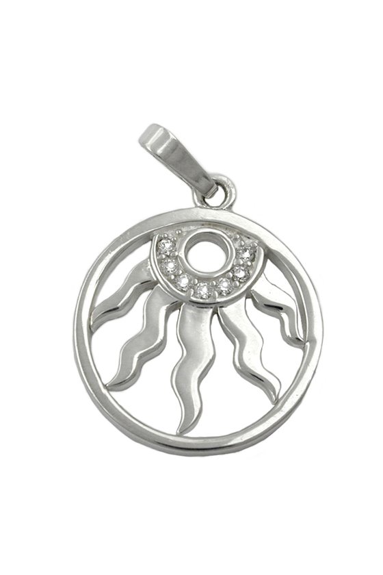 PENDANT WITH ZIRCONIA SUN SILVER 925