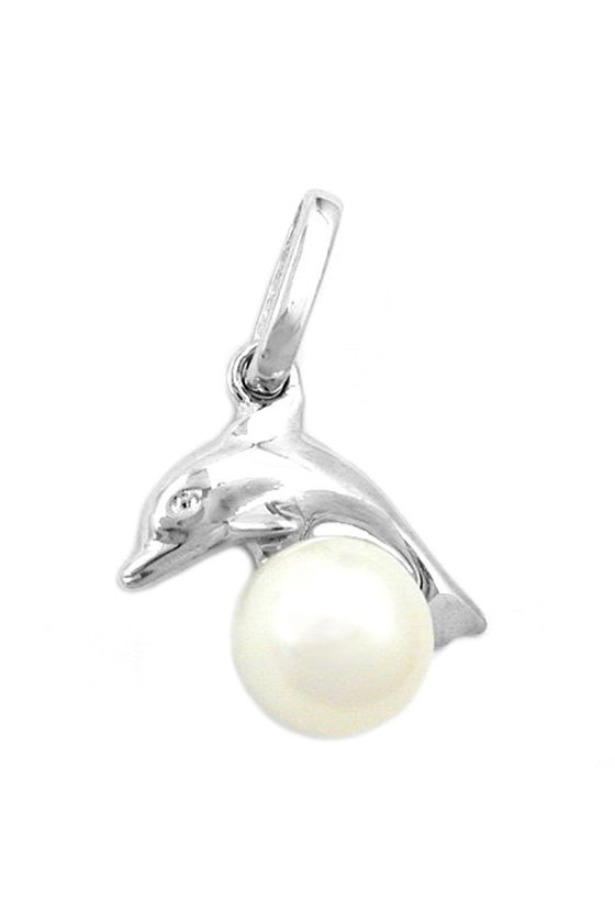 PENDANT DELFIN WITH PEARL SILVER 925