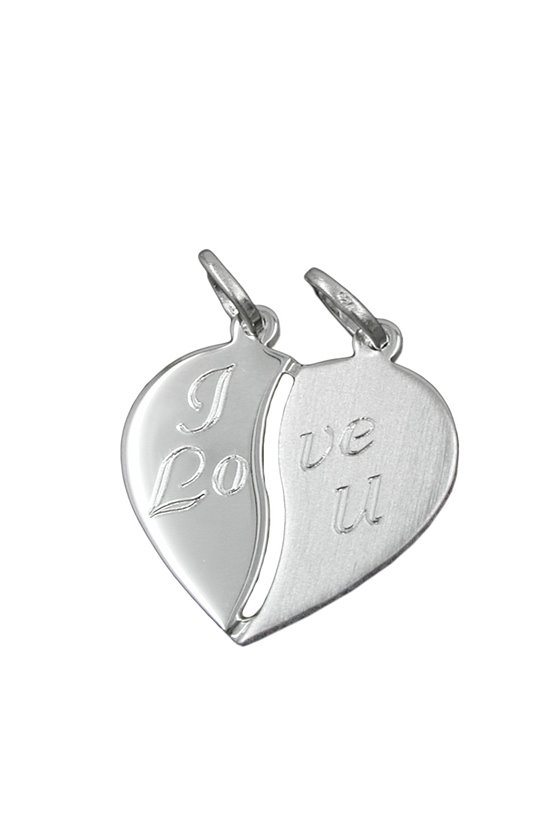 PENDANT 2 HEARTS SILVER 925