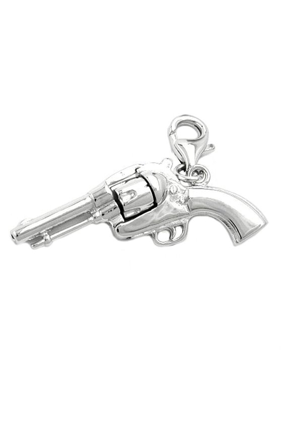 PENDANT REVOLVER RHODIUM PLATED 925
