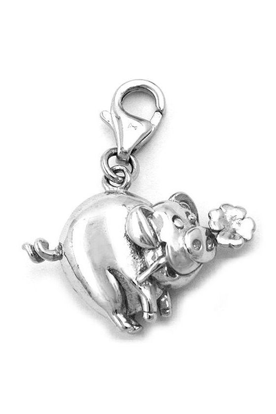 PENDANT PIG RHODIUM PLATED SILVER 925