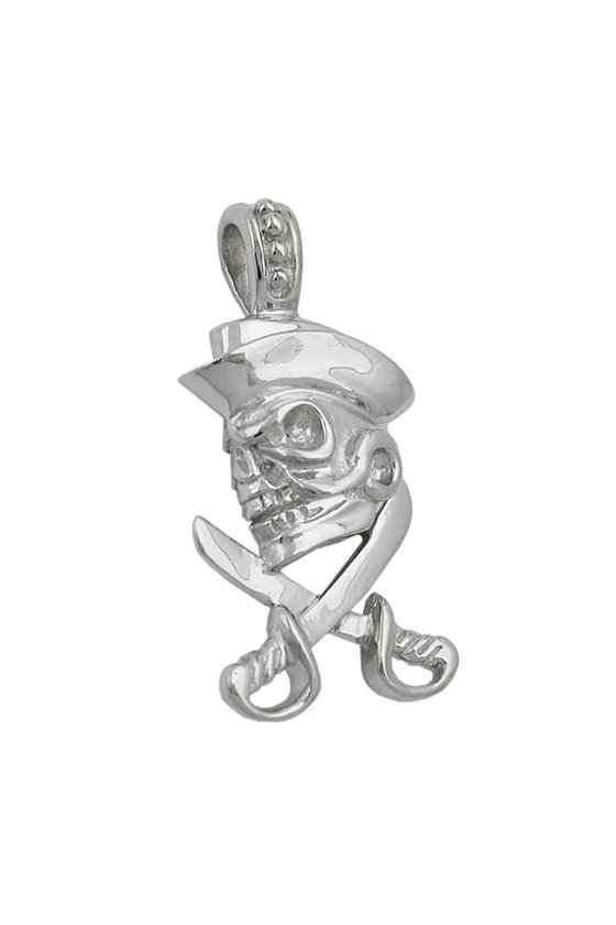 PENDANT SKULL RHODIUM PLATED SILVER 925