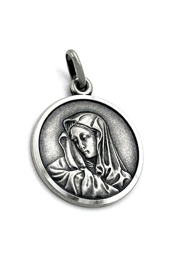 PENDANT MEDAL MOTHER MARY SILVER 925