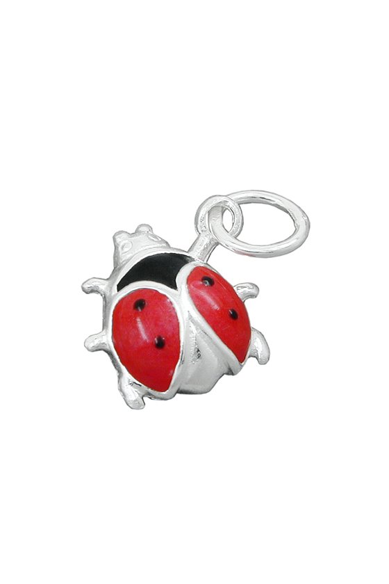 PENDANT LADYBIRD RED-BLACK SILVER 925