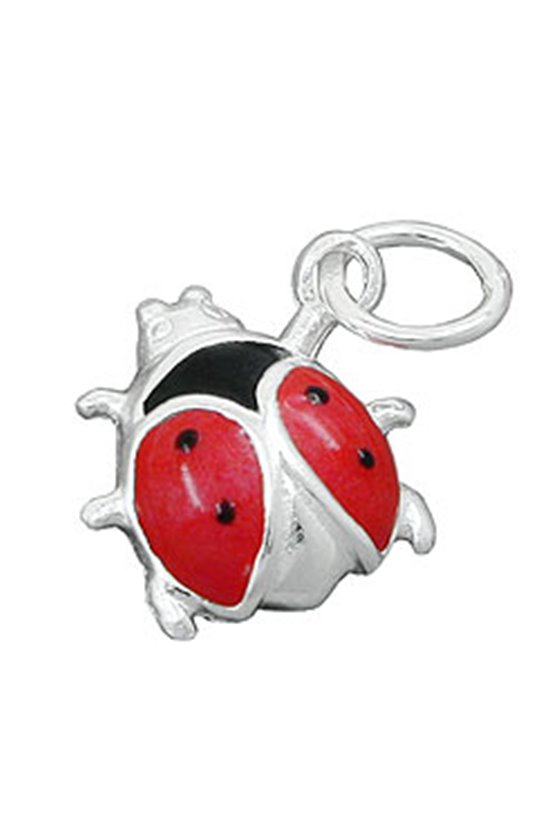 PENDANT LADYBIRD RED-BLACK SILVER 925