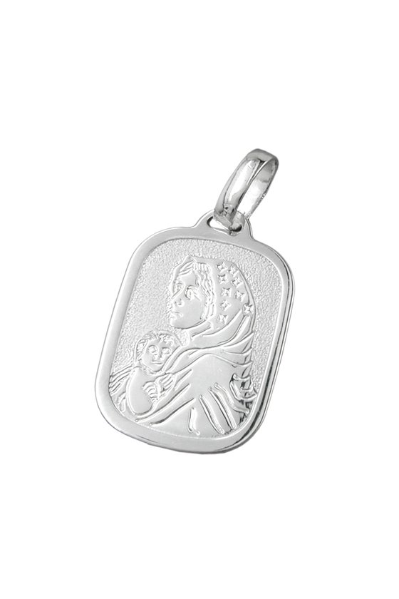 RELIGIOUS MEDAL MOTHER MARY SILVER 925