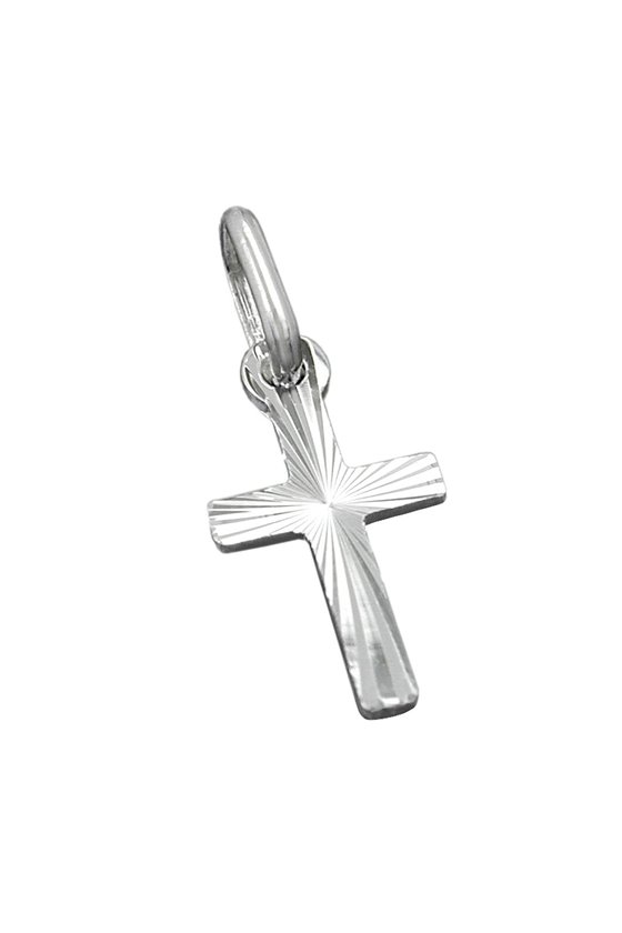 PENDANT CROSS DIAMOND CUT SILVER 925