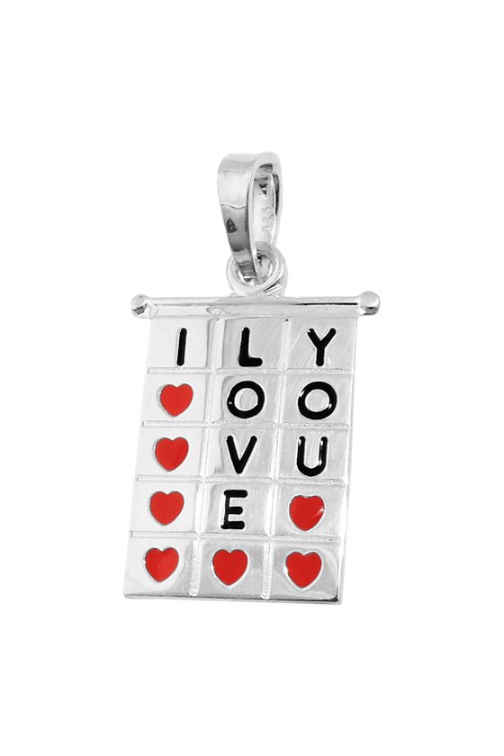 PENDANT I LOVE YOU SILVER 925