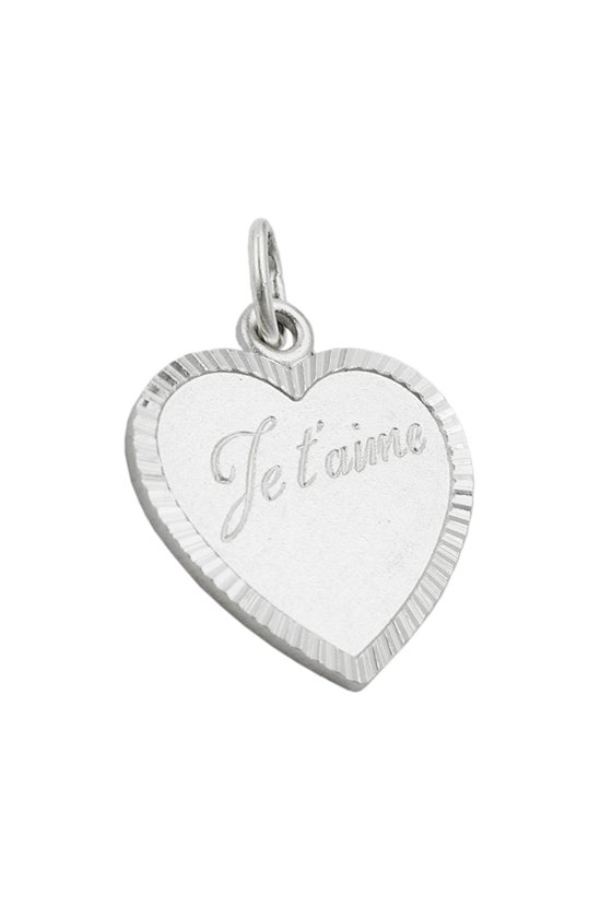 PENDANT HEART JE T'AIME SILVER 925