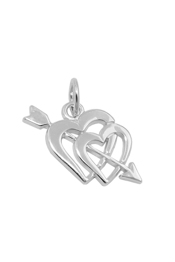 PENDANT TWO HEARTS SILVER 925
