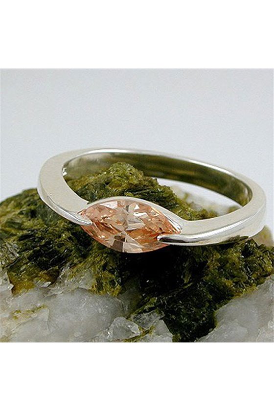 RING ZIRCONIA CHAMPAGNE SILVER 925