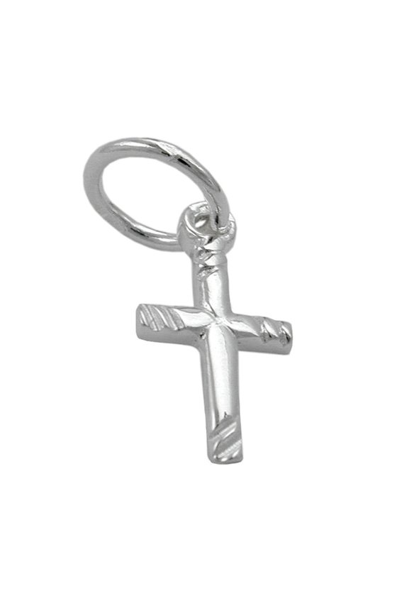 PENDANT SMALL CROSS SHINY SILVER 925