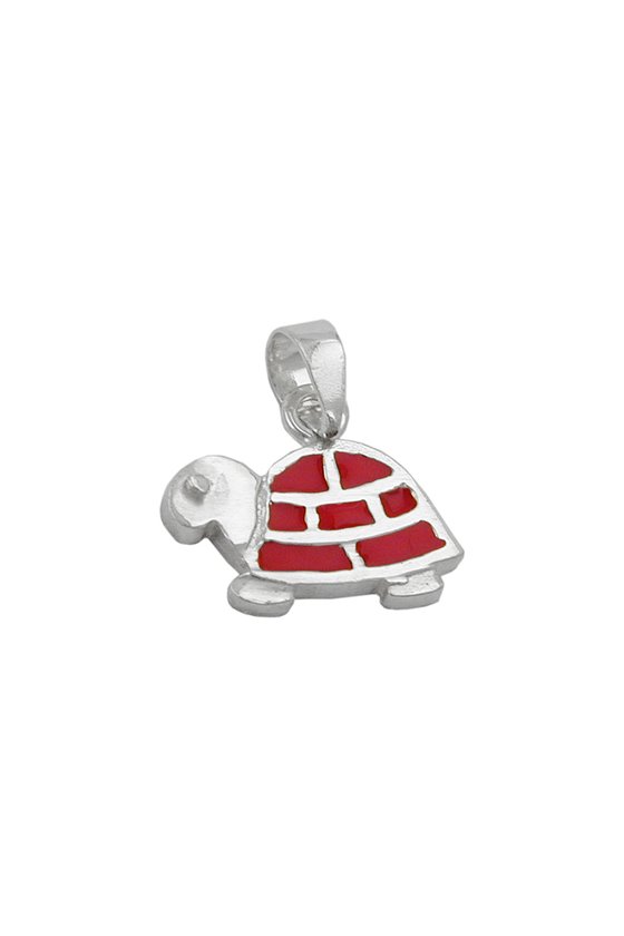 PENDANT RED TURTLE SILVER 925
