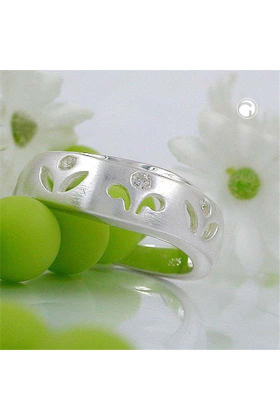 RING 3 ZIRCONIA CRYSTALS SILVER 925