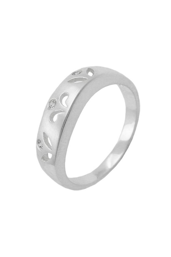 RING 3 ZIRCONIA CRYSTALS SILVER 925