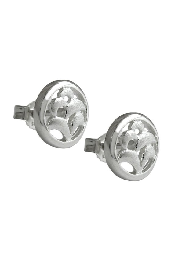 STUD EARRINGS FANTASY FLOWER SILVER 925