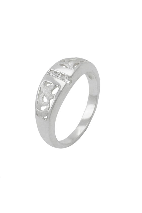 RING 3 ZIRCONIA CRYSTALS SILVER 925