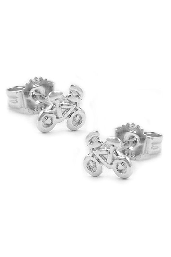 STUD EARRINGS BICYCLE SILVER 925