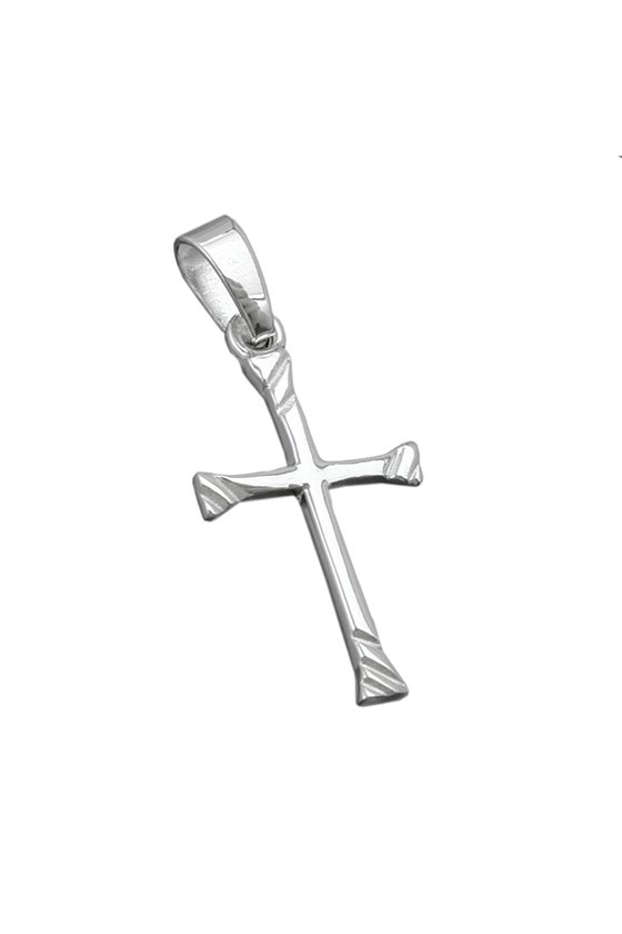 PENDANT CROSS SHINY SILVER 925