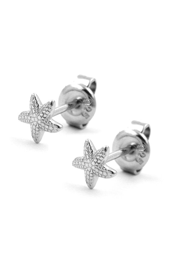 STUD EARRINGS STARFISH SILVER 925