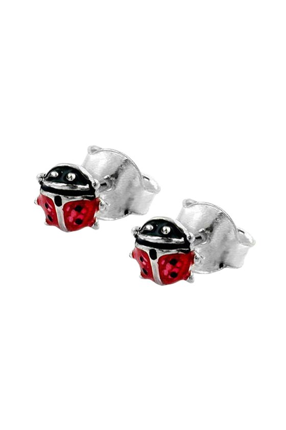 EARRINGS LADYBIRD RED SILVER 925