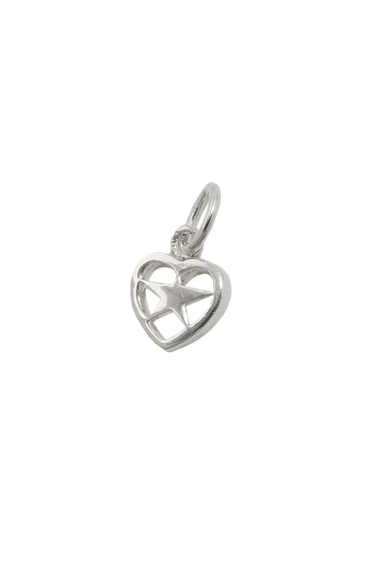 PENDANT HEART WITH STAR SILVER 925