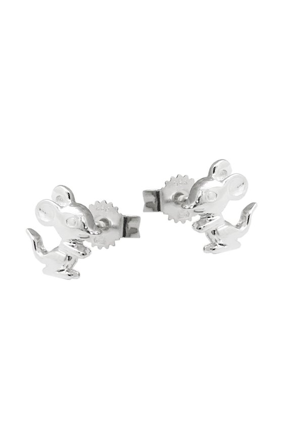 EARRINGS MOUSE SHINY SILVER 925