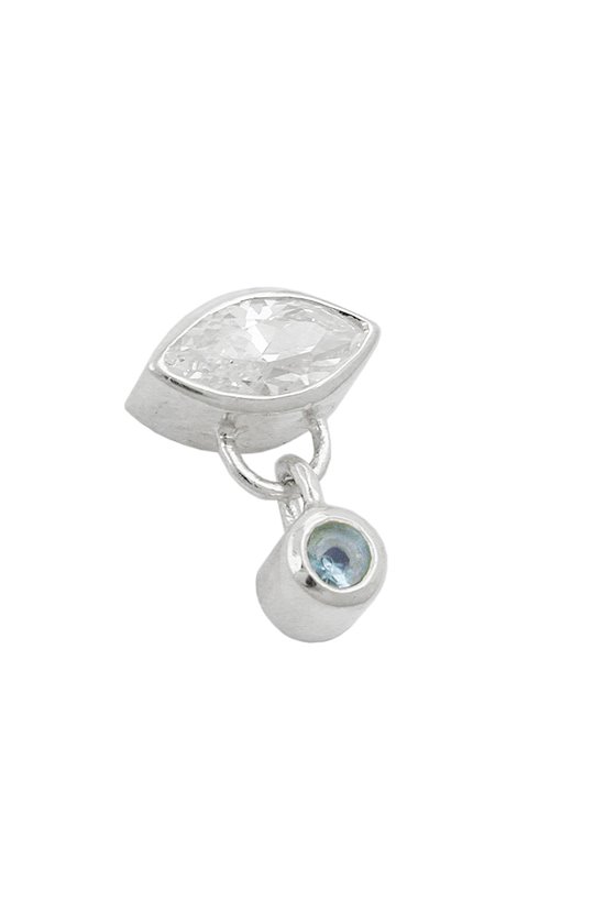 PENDANT CZ AQUAMARINE SILVER 925