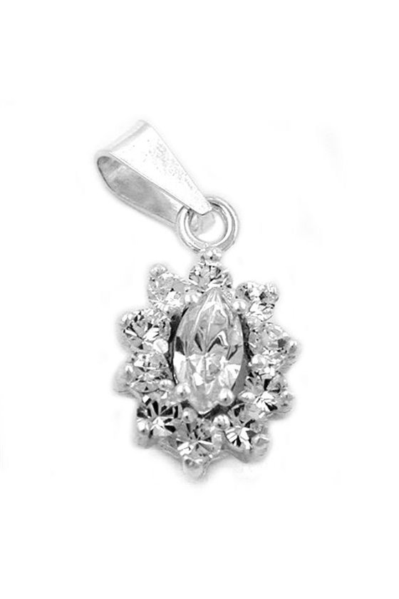 PENDANT GLASS CRYSTALS SILVER 925