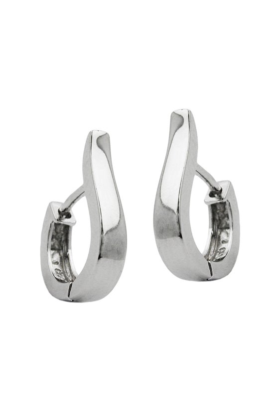 HOOP EARRINGS 3MM OVAL SILVER 925