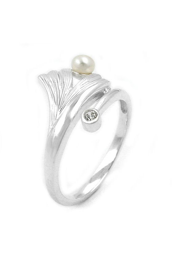 RING GINKGO LEAF SILVER 925
