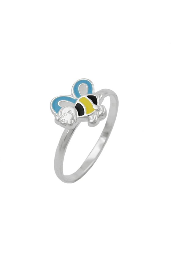 RING FOR KIDS BEE YELLOW/ BLUE SILVER 925
