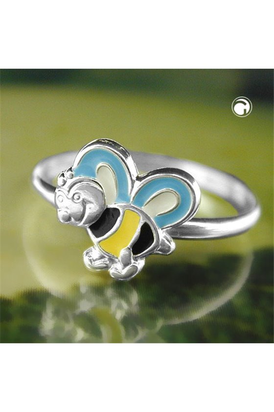 RING FOR KIDS BEE YELLOW/ BLUE SILVER 925