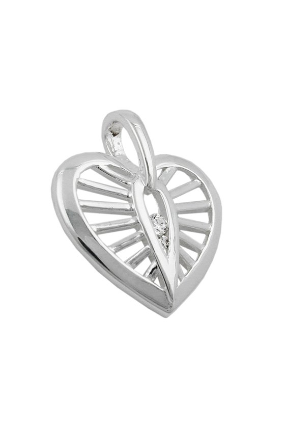 PENDANT HEART WITH ZIRCONIA SILVER 925
