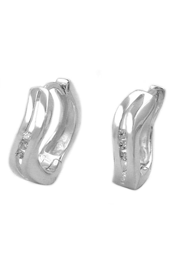 HOOP EARRINGS ZIRCONIA SILVER 925