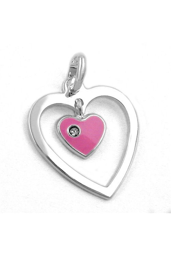 PENDANT HEART SMALL HEART PINK SILVER 925