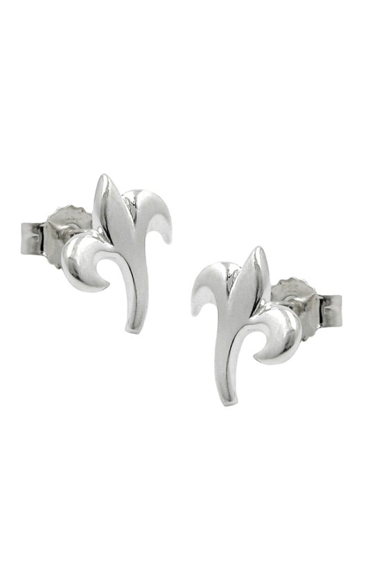 STUD EARRINGS SMALL FLOWER SILVER 925