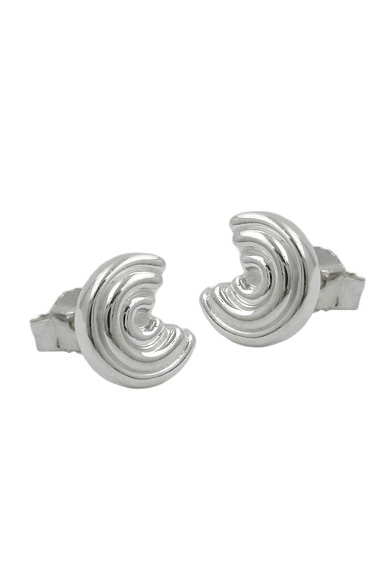 STUD EARRINGS ROUND SILVER 925