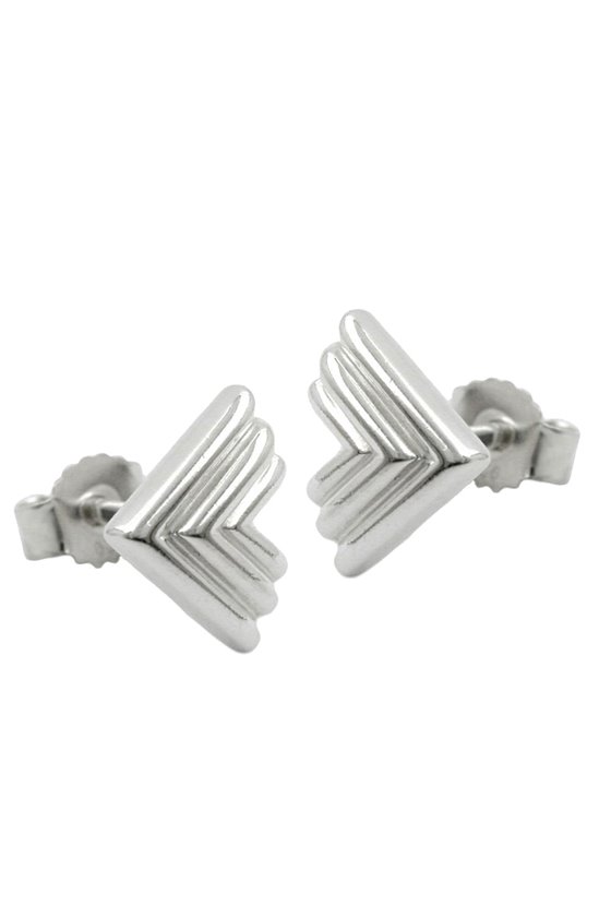 STUD EARRINGS TRIANGLE SILVER 925