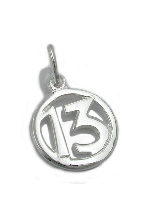 PENDANT NUMBER 13 SILVER 925