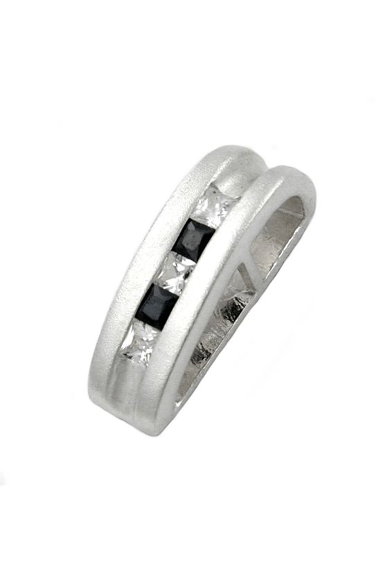 PENDANT MATTE POLISH CZ SILVER 925