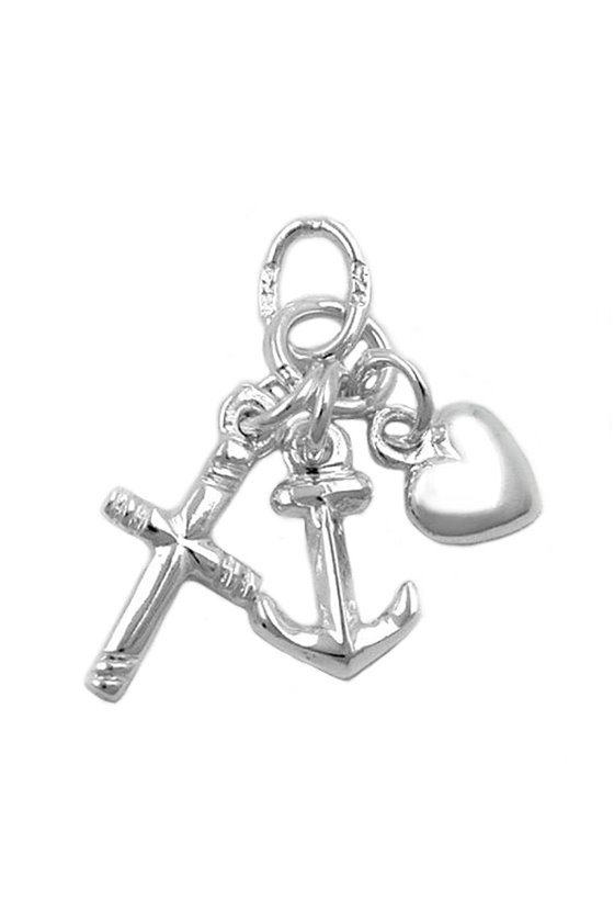 PENDANT FAITH HOPE AND CHARITY SILVER 925