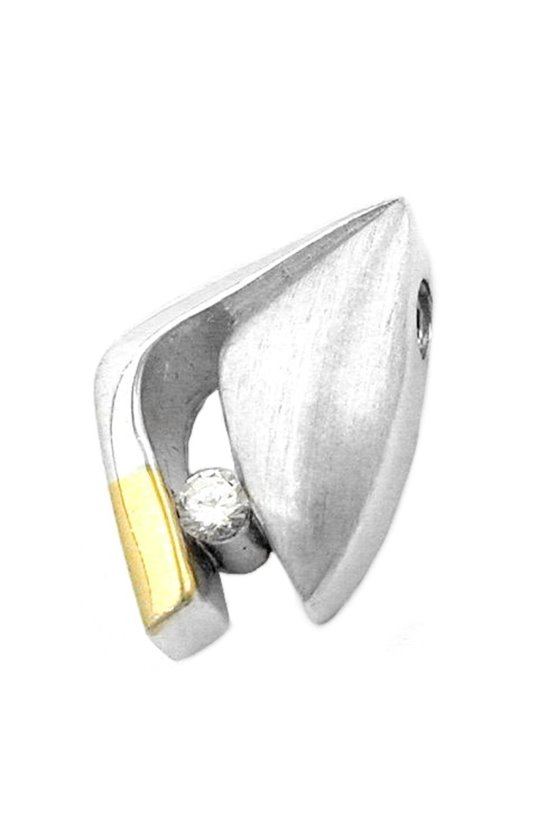 PENDANT BI-COLOUR CZ SILVER 925