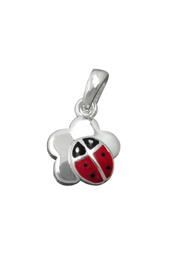 PENDANT LADYBIRD ON FLOWER SILVER 925