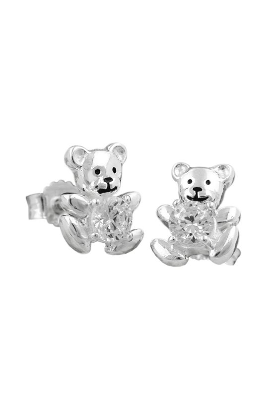 EAR STUDS LITTLE BEAR WITH ZIRCONIA SILVER 925