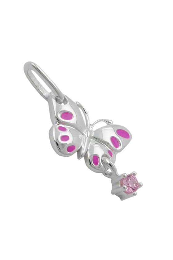 PENDANT PINK BUTTERFLY SILVER 925